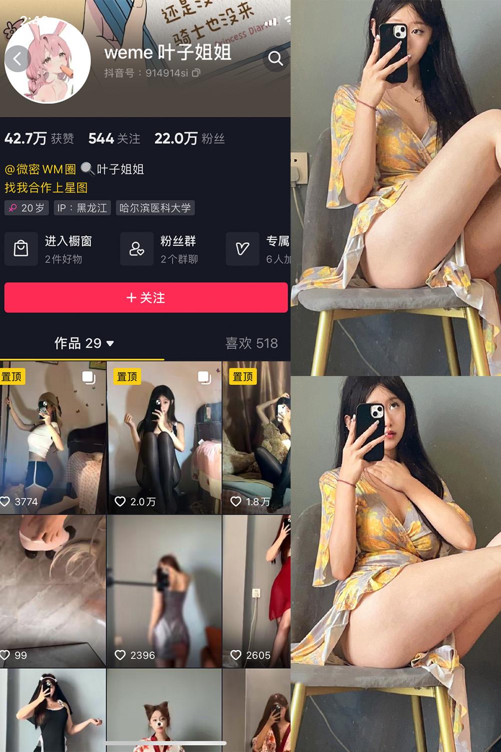 抖音 叶子姐姐 微密圈图包资源  NO.014期 【6P9V】