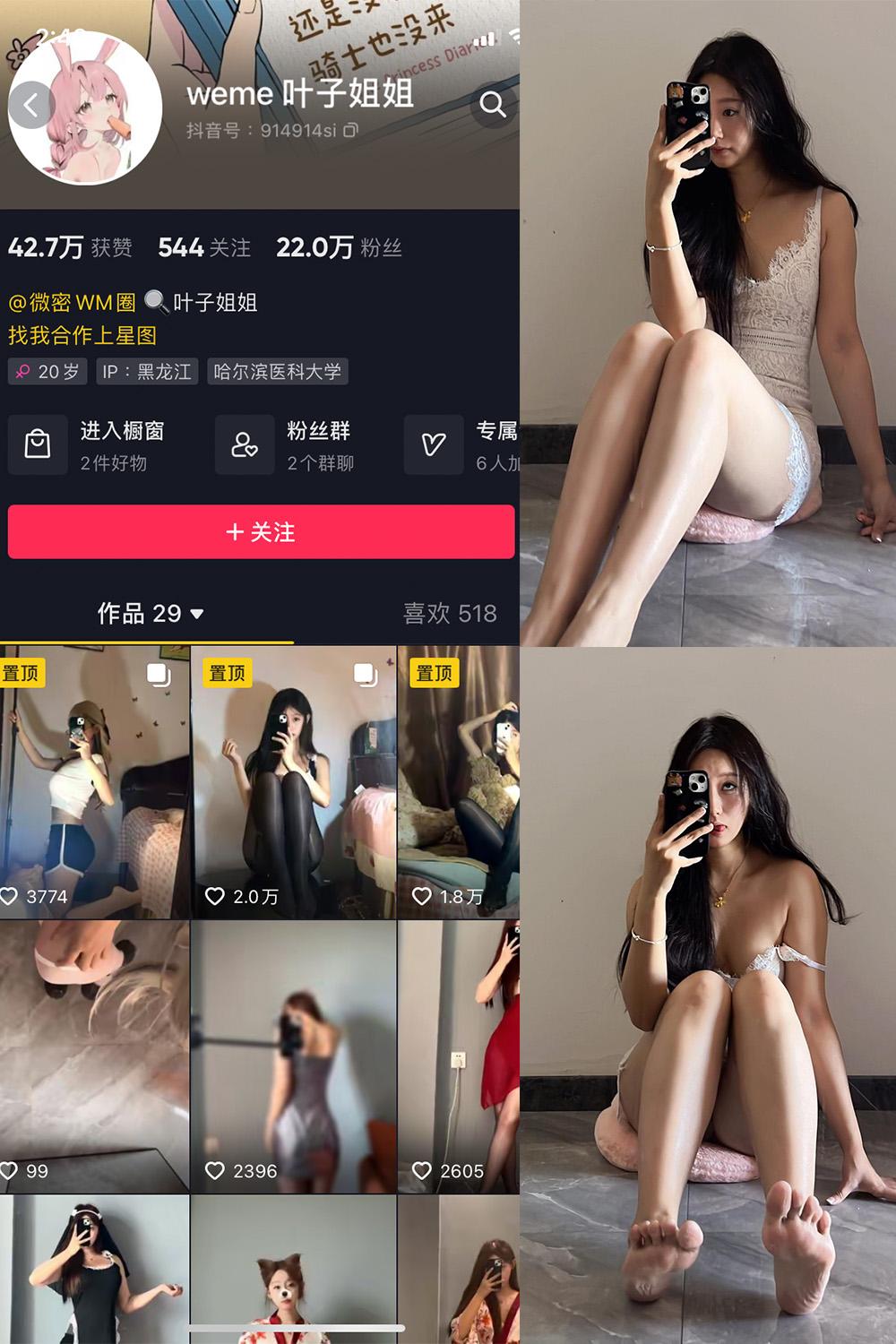 抖音 叶子姐姐 微密圈图包资源  NO.022期 【17P9V】