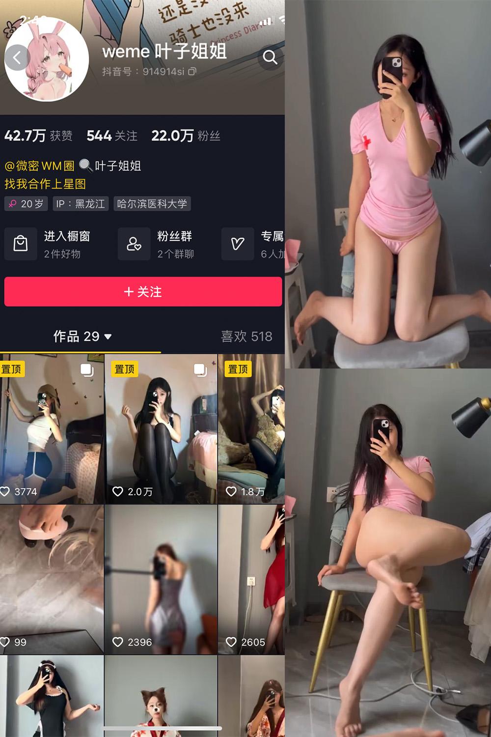 抖音 叶子姐姐 微密圈图包资源  NO.015期 【2P4V】