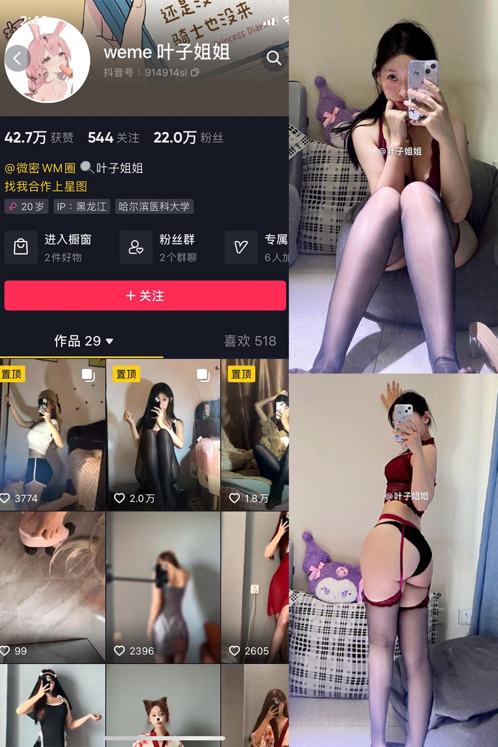 抖音 叶子姐姐 微密圈图包资源  NO.025期 【35P3V】
